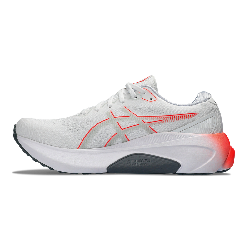 Asics Gel Kayano 30 - White - Sunrise Red