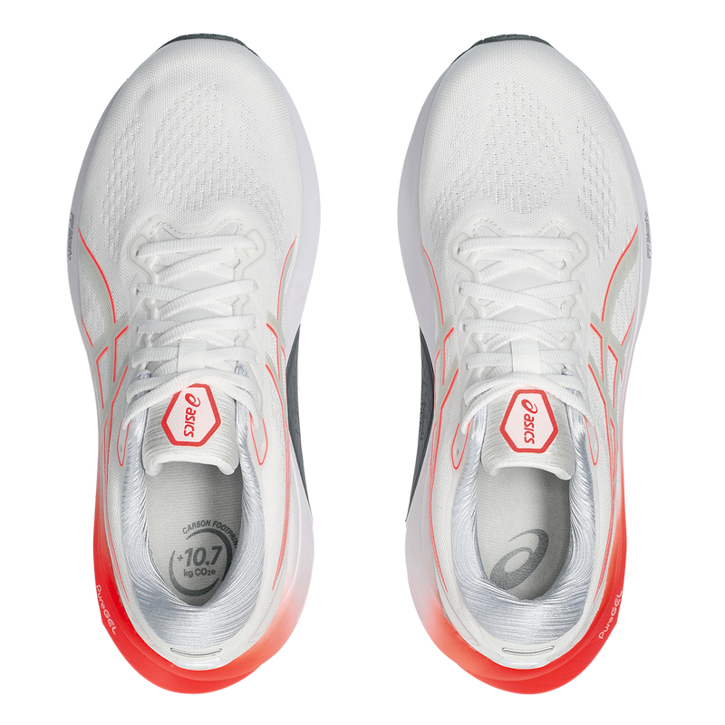 Asics Gel Kayano 30 - White - Sunrise Red