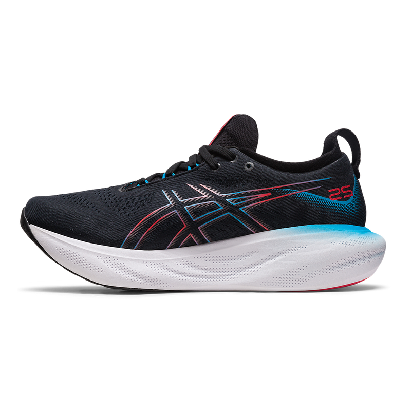 Asics Gel Nimbus 25 - Black - Electric Red