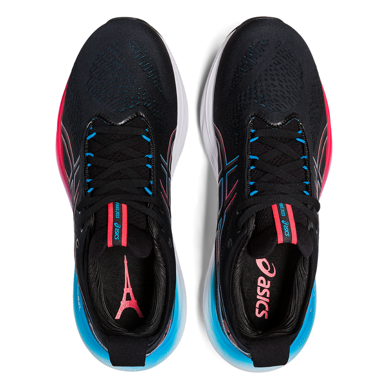 Asics Gel Nimbus 25 - Black - Electric Red