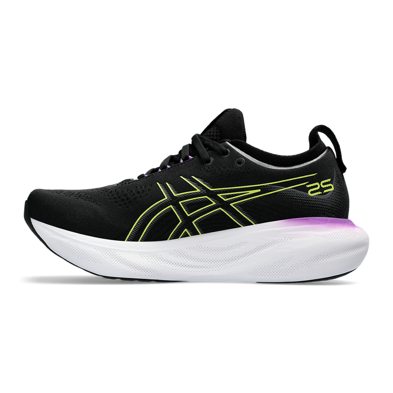 Asics Gel Nimbus 25 - Black - Glow Yellow