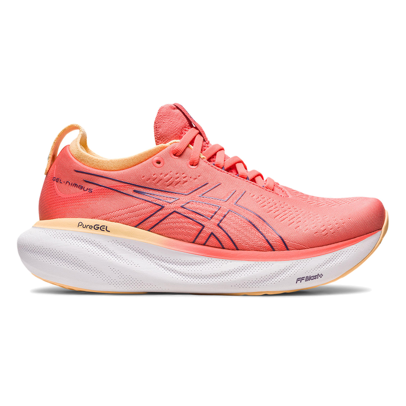 Asics Gel Nimbus 25 - Papaya - Dusty Purple