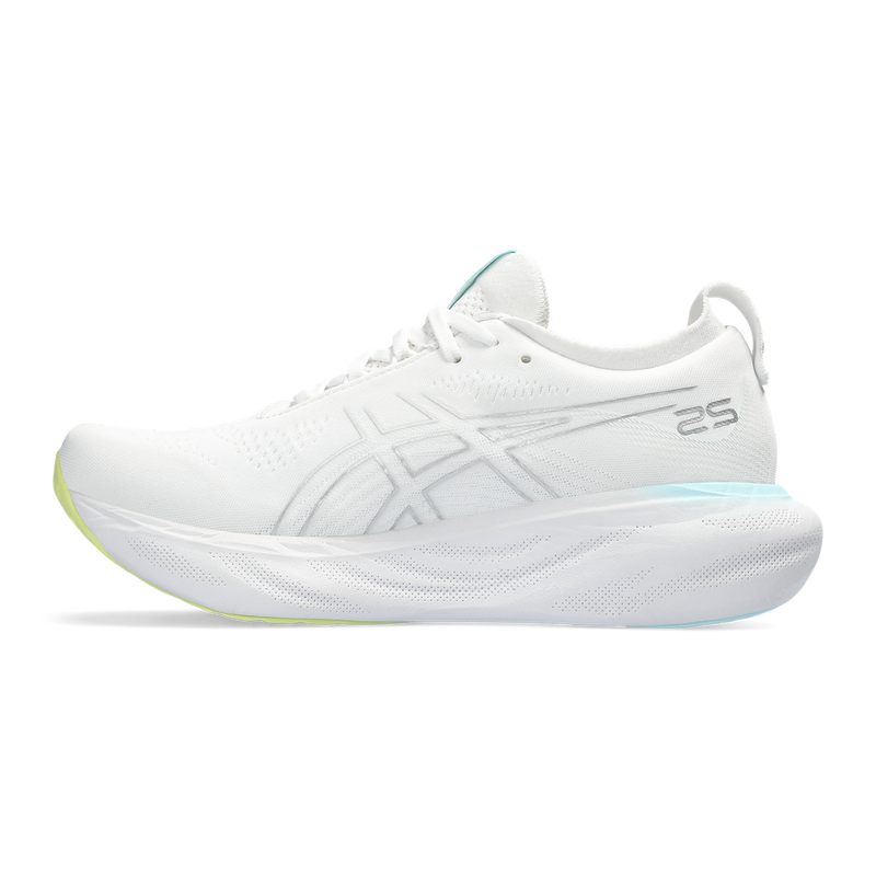 Asics Gel Nimbus 25 - White - Pure Silver