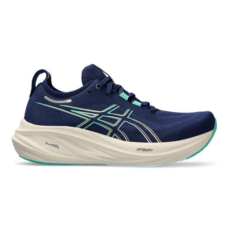 Asics Gel Nimbus 26 - Blue Expanse - Aurora Green