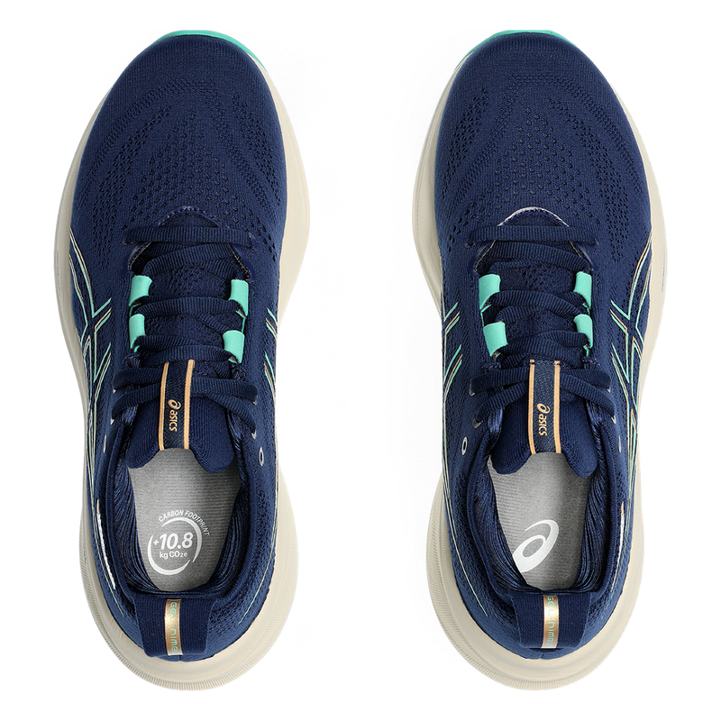Asics Gel Nimbus 26 - Blue Expanse - Aurora Green