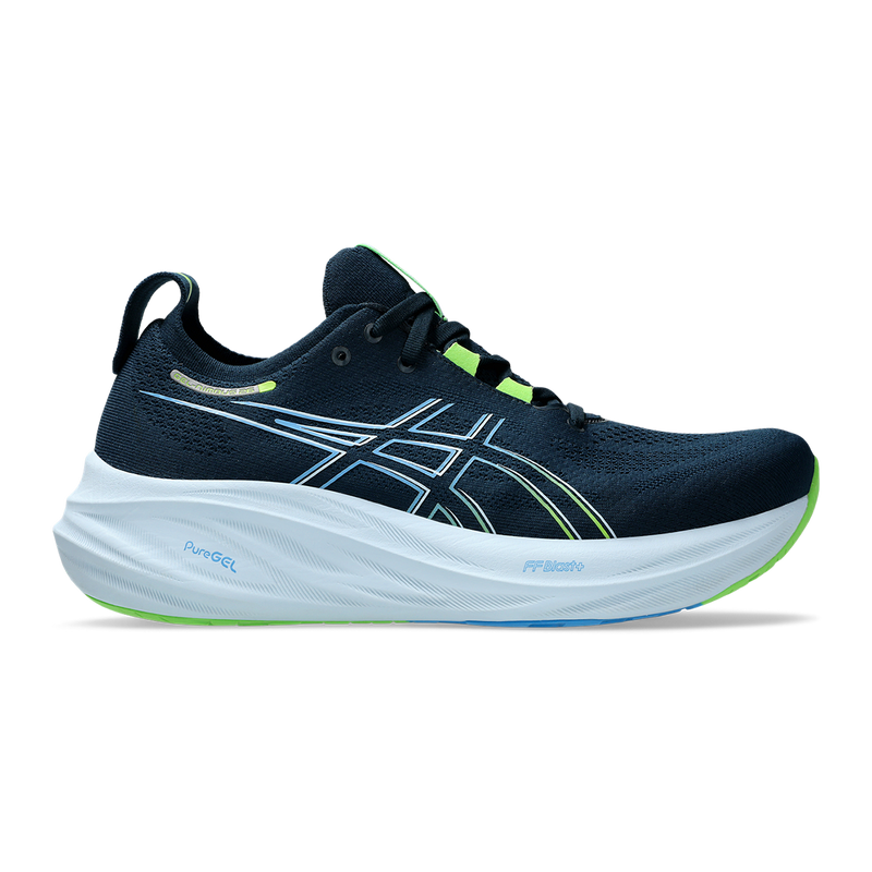 Asics Gel Nimbus 26 - French Blue - Electric Lime