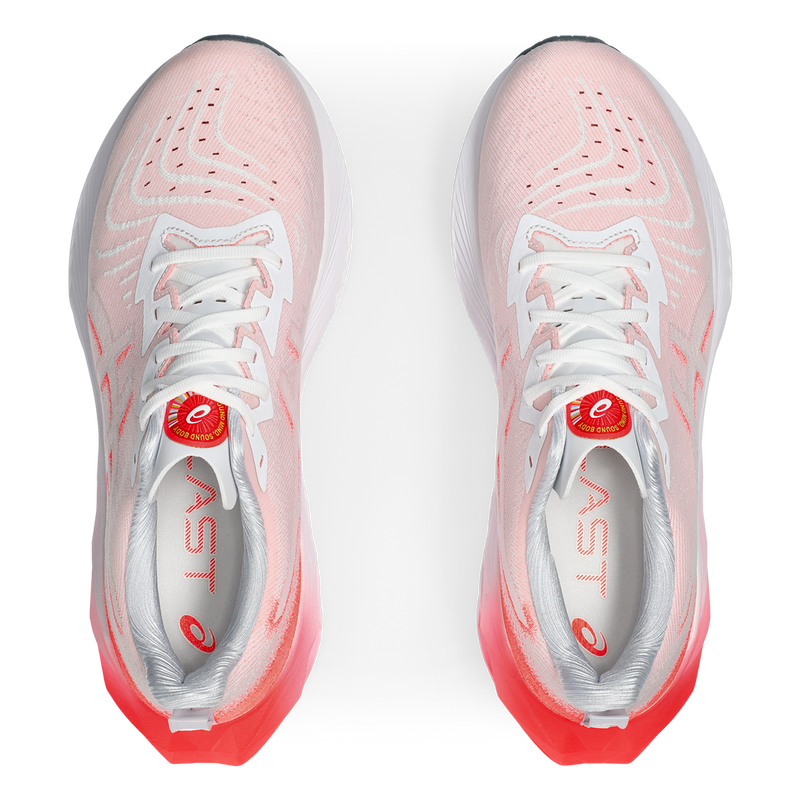 Asics Novablast 4 - White - Sunrise Red