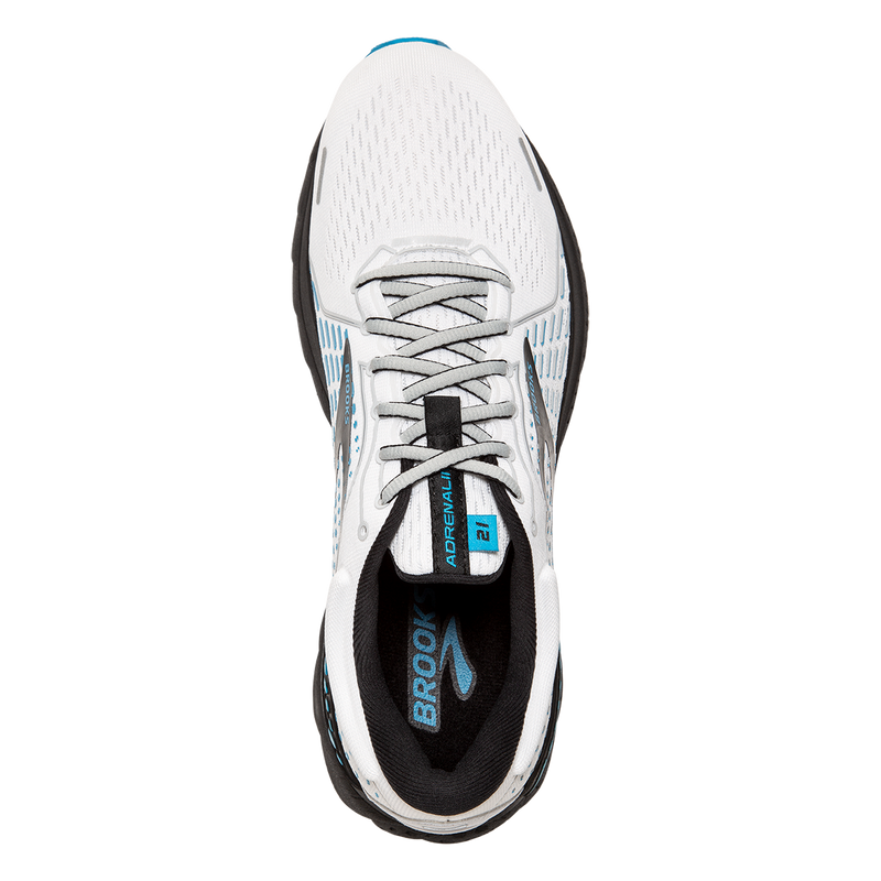 Brooks Adrenaline GTS 21 - White - Grey - Atomic Blue
