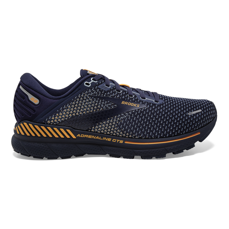 Brooks Adrenaline GTS 22 - Peacoat - Grey - Sunflower