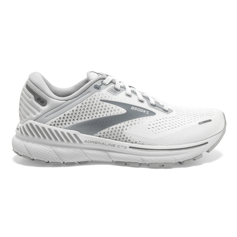 Brooks Adrenaline GTS 22 - White - Oyster - Primer Grey
