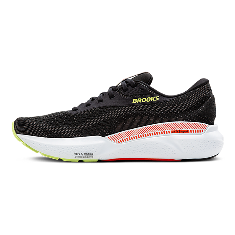 Brooks Adrenaline GTS 24 Black - Mandarin Red - Green