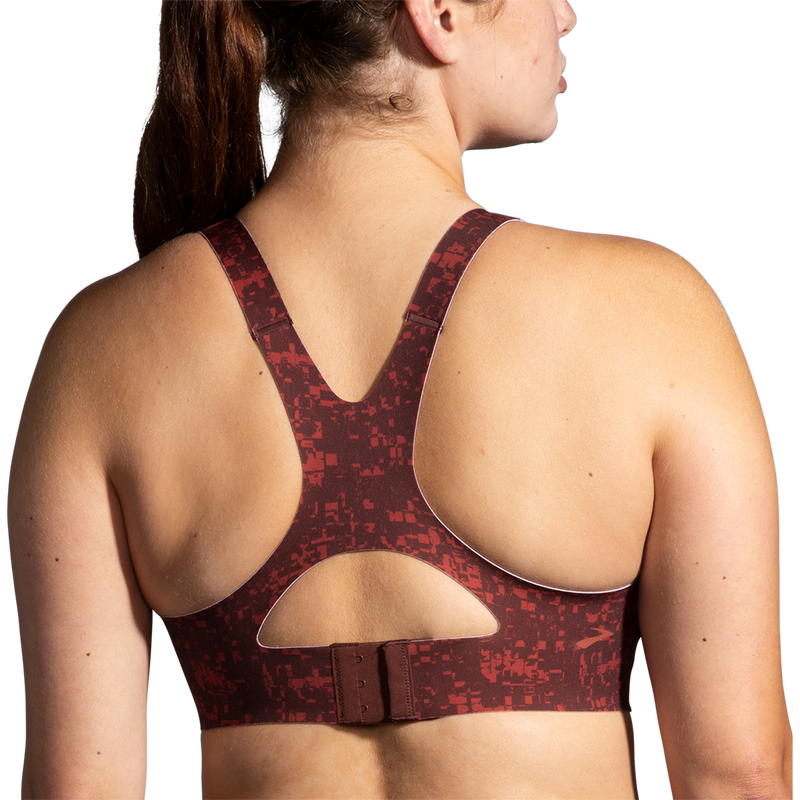Brooks Dare Racerback Run Bra 2.0 - RR Glitch Print - Copper