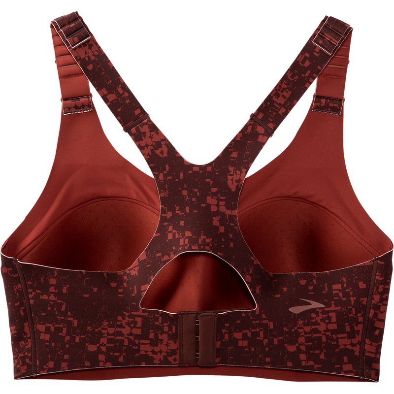 Brooks Dare Racerback Run Bra 2.0 - RR Glitch Print - Copper
