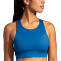 Brooks Drive 3 Pocket Run Bra - Blue Ash - Ice Blue - Navy