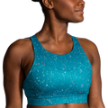 Brooks Drive 3 Pocket Run Bra - Lagoon Speckle Print