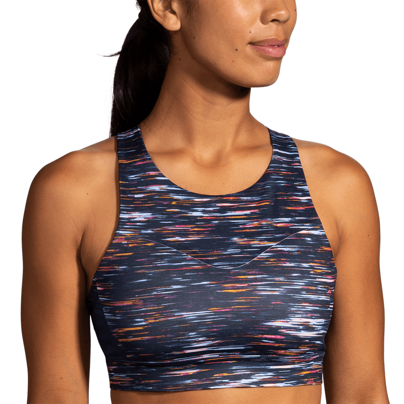 Brooks Drive 3 Pocket Run Bra - Sundial Velocity Print