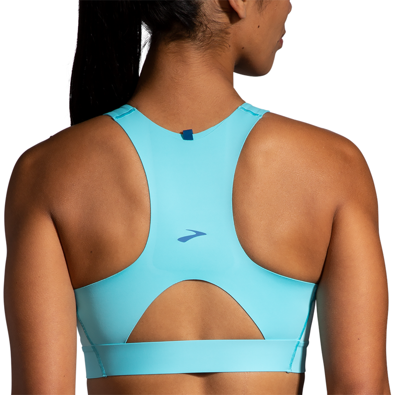 Brooks Drive 3 Pocket Run Bra - Vivid Teal