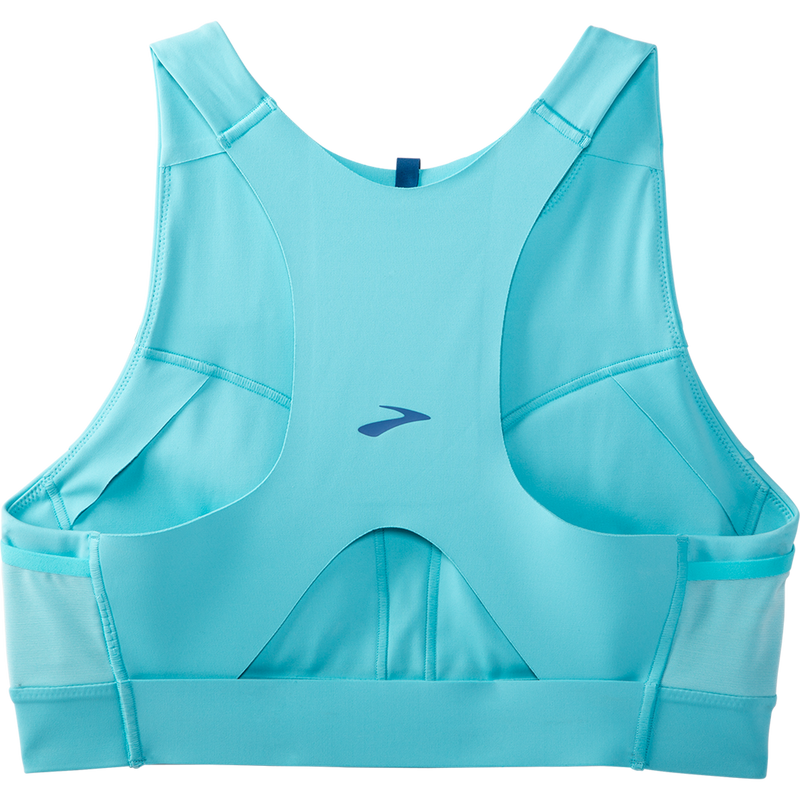 Brooks Drive 3 Pocket Run Bra - Vivid Teal