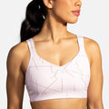 Brooks Drive Convertible Run Bra - Rosewater Geo Print