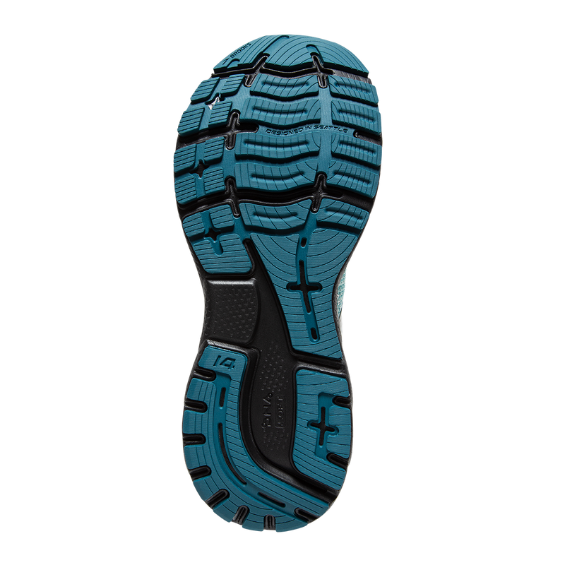 Brooks Ghost 14 - White - Black - Blue Light