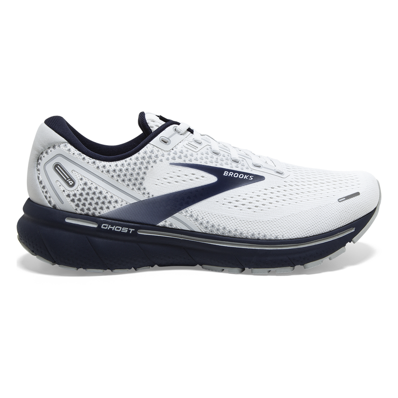 Brooks Ghost 14 - White - Grey - Navy