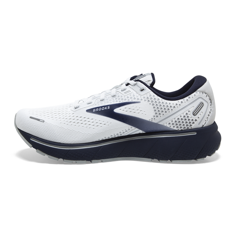 Brooks Ghost 14 - White - Grey - Navy