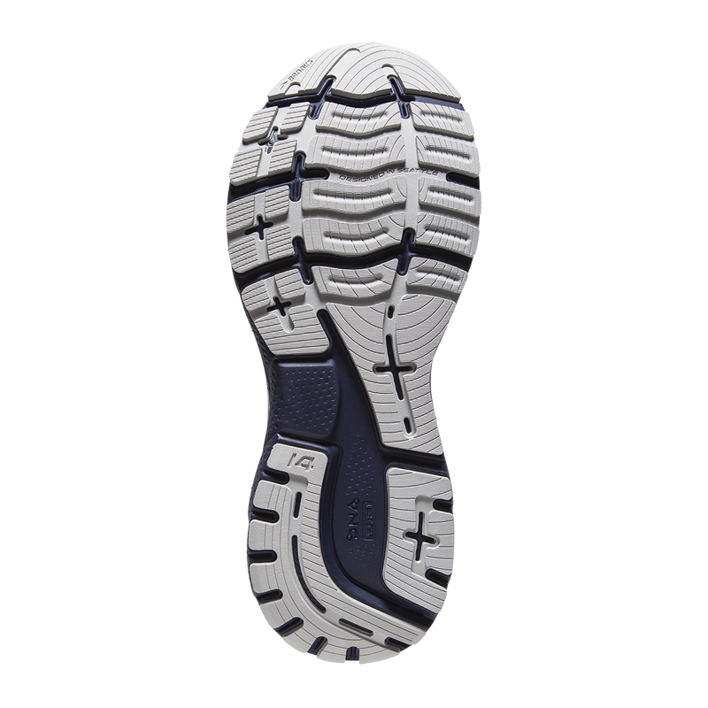 Brooks Ghost 14 - White - Grey - Navy