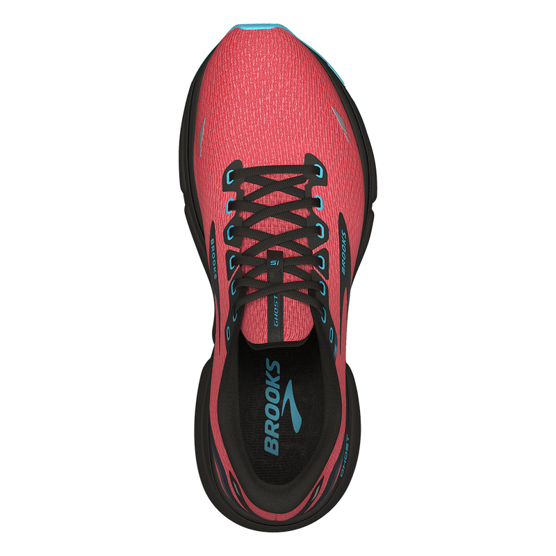Brooks Ghost 15 - Coral - Black - Blue