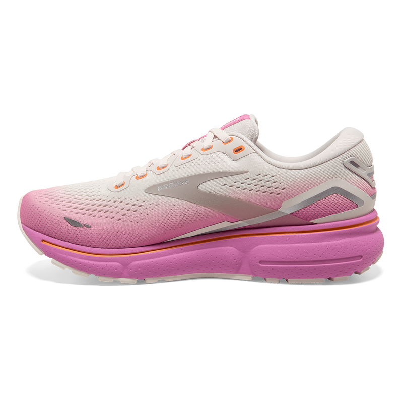 Brooks Ghost 15 - Grey - Coconut - Fuchsia