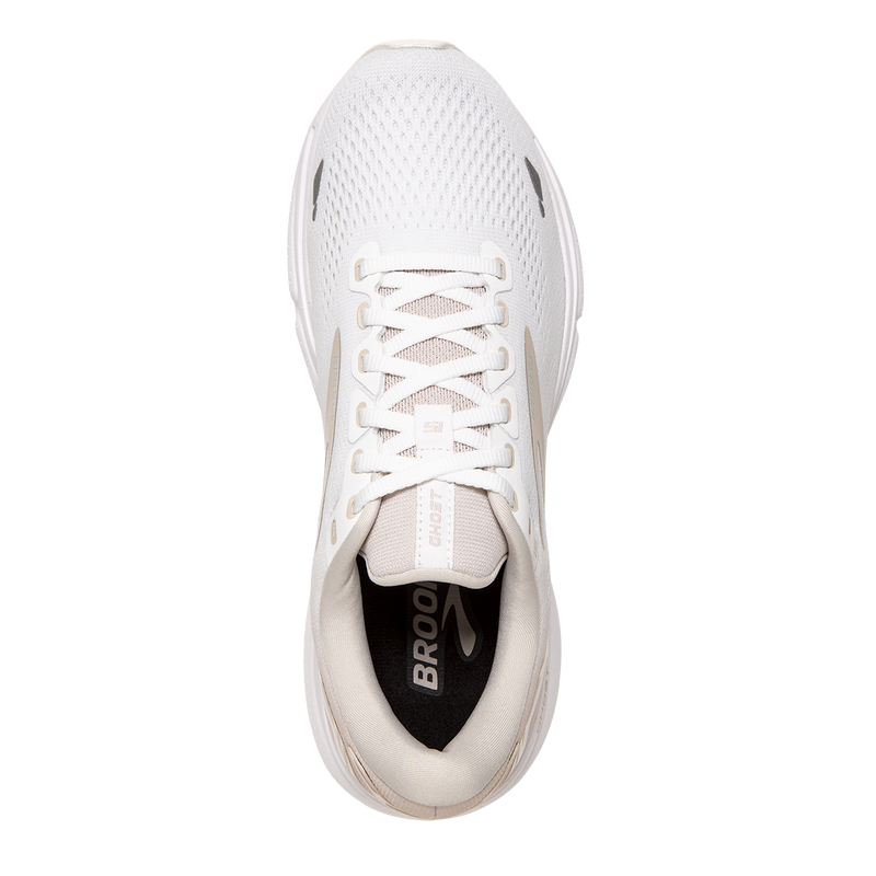 Brooks Ghost 15 - White - Crystal Grey - Glass
