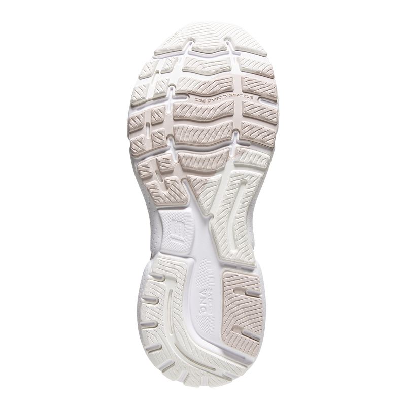 Brooks Ghost 15 - White - Crystal Grey - Glass