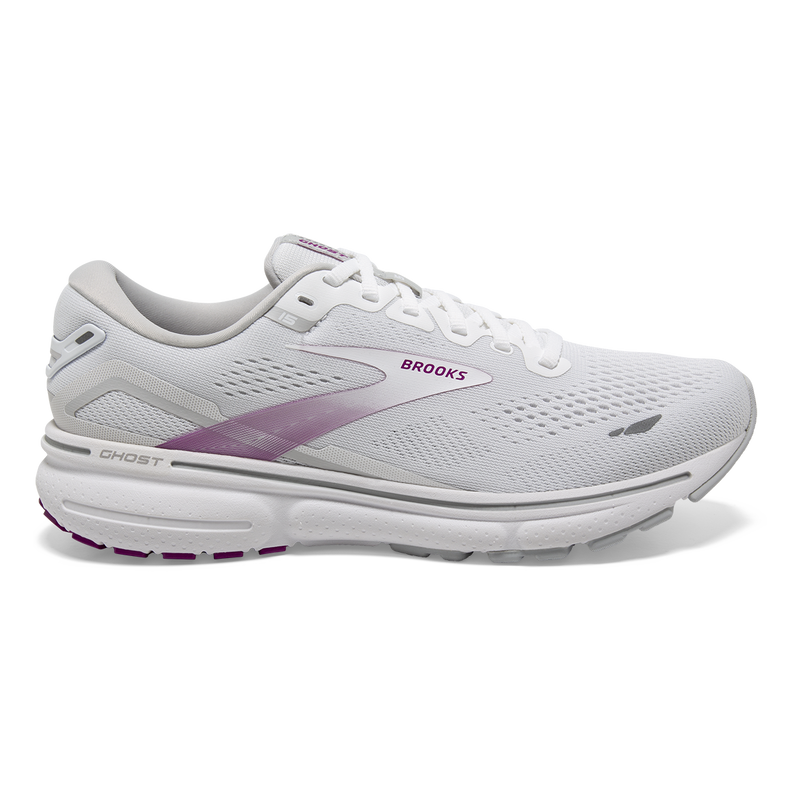 Brooks Ghost 15 - White - Oyster - Viola