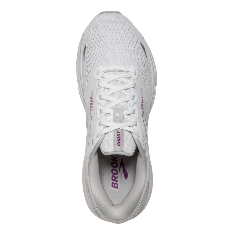 Brooks Ghost 15 - White - Oyster - Viola