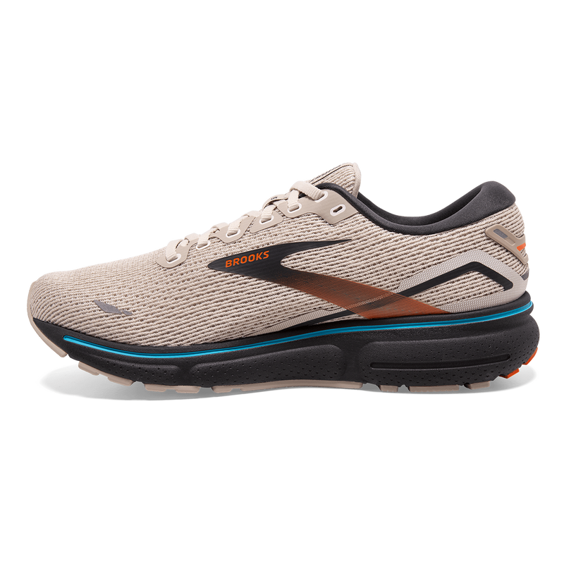 Brooks Ghost 15 - White Sand - Red Orange - Blue