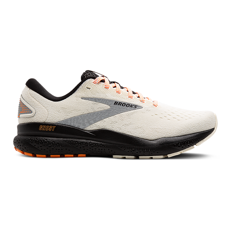 Brooks Ghost 16 - Ecru - Orange - Black