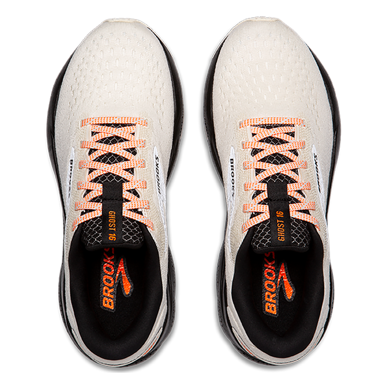 Brooks Ghost 16 - Ecru - Orange - Black