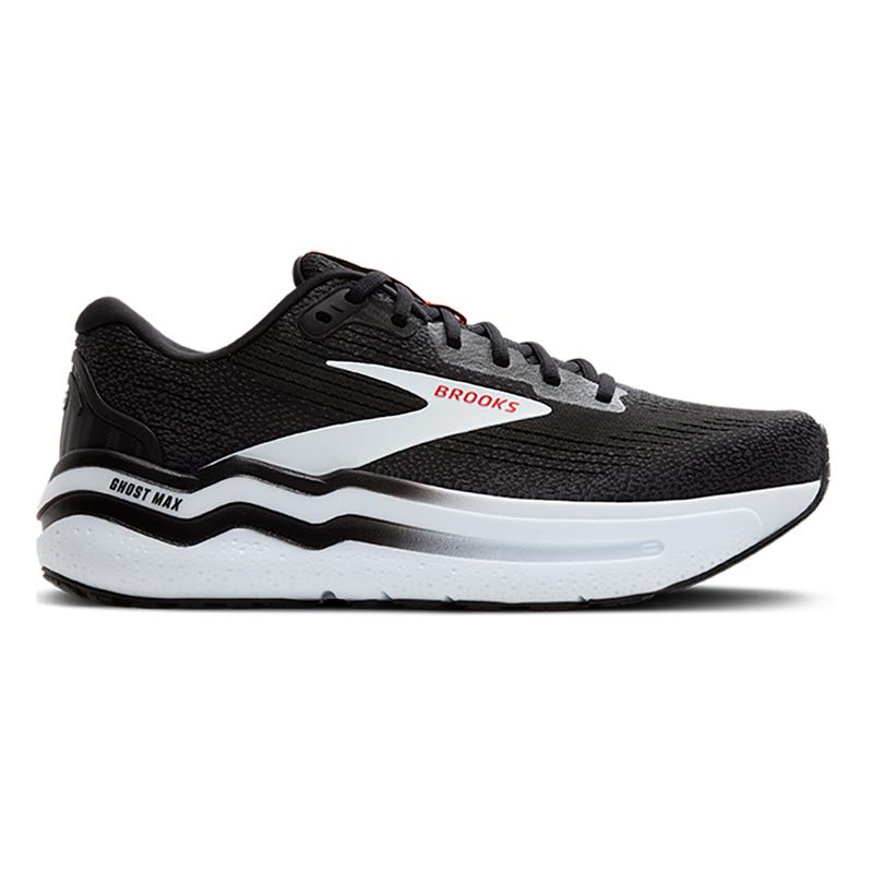 Brooks Ghost Max 2 - Black - White - Fiery Red