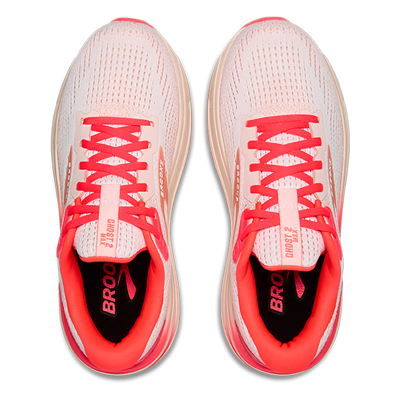 Brooks Ghost Max 2 - White - Peach - Coral
