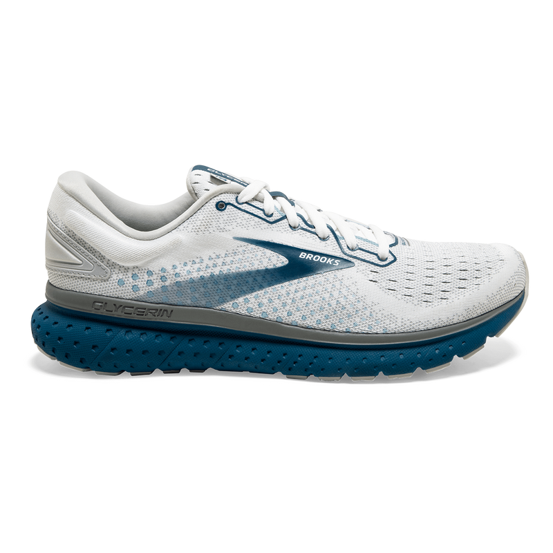 Brooks Glycerin 18 - White - Grey - Poseidon