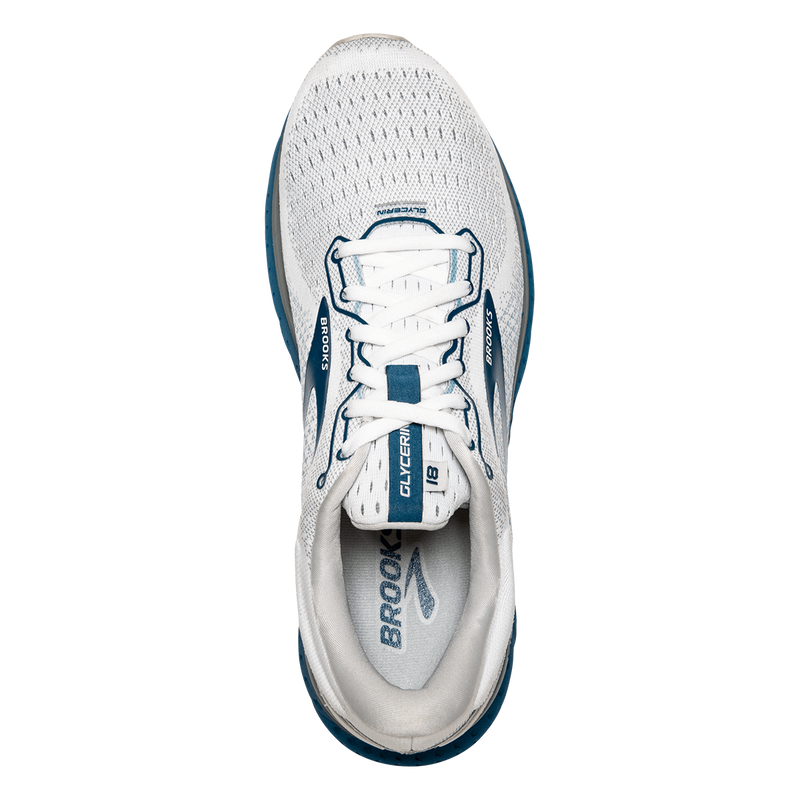 Brooks Glycerin 18 - White - Grey - Poseidon