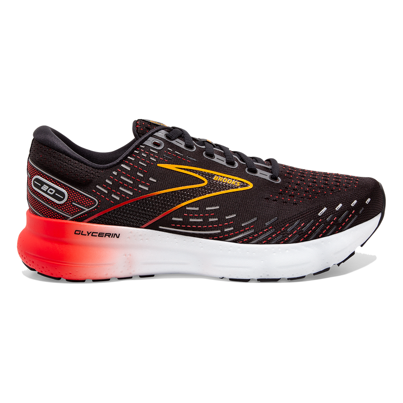 Brooks Glycerin 20 - Black - Blackened Pearl - Fiery Red
