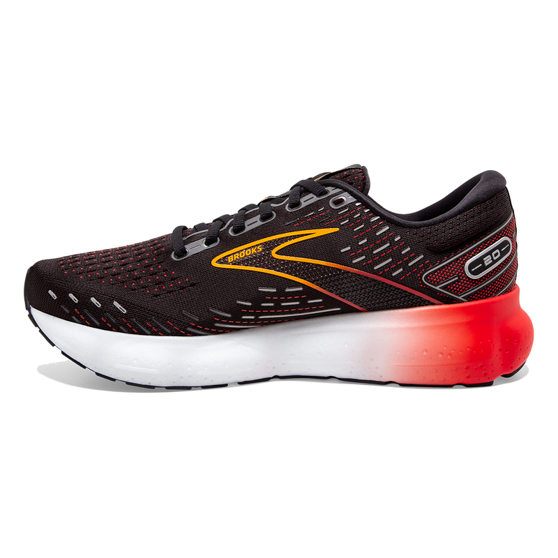 Brooks Glycerin 20 - Black - Blackened Pearl - Fiery Red