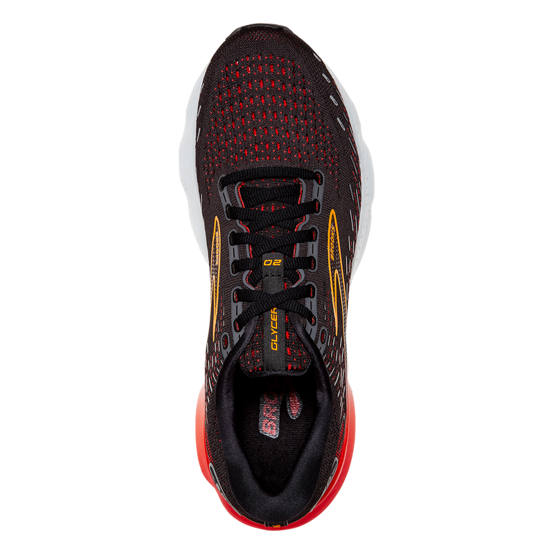 Brooks Glycerin 20 - Black - Blackened Pearl - Fiery Red