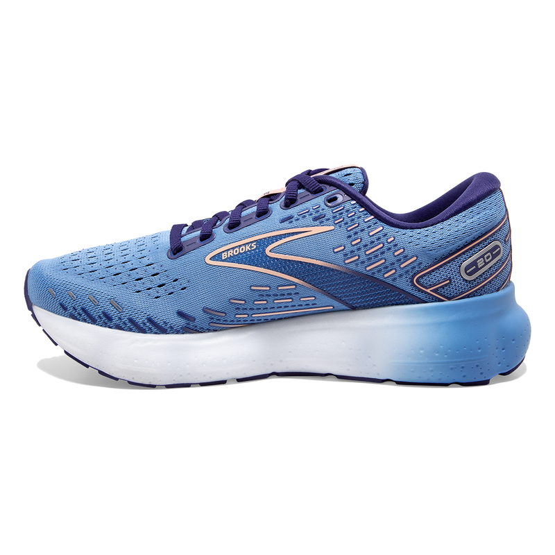 Brooks Glycerin 20 - Blissful Blue - Peach - White
