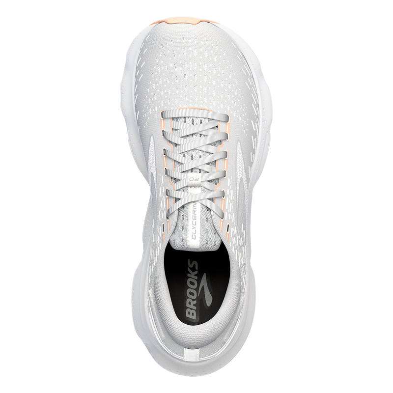 Brooks Glycerin 20 - White - Grey - Peach