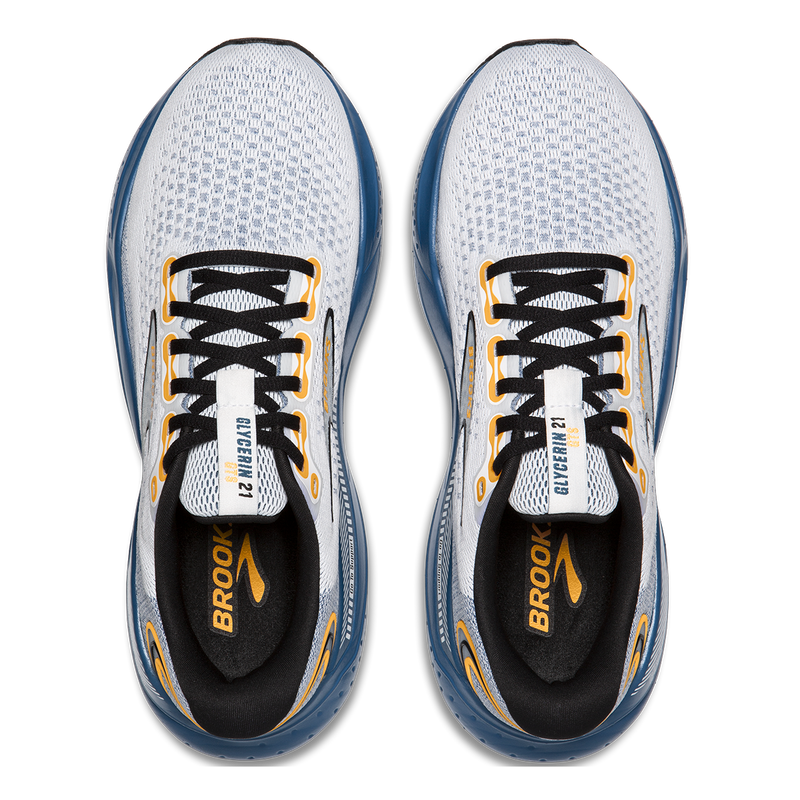 Brooks Glycerin 21 - White - Sapphire - Orange