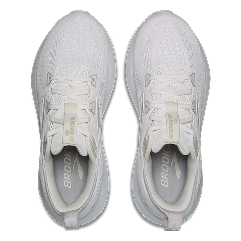 Brooks Glycerin 22 White - White - Grey
