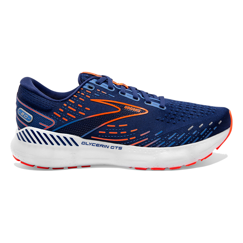 Brooks Glycerin GTS 20 - Blue Depths - Palace Blue - Orange