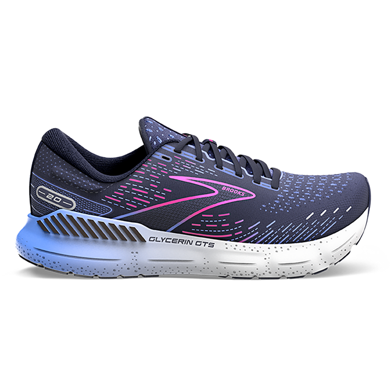 Brooks Glycerin GTS 20 - Peacoat - Blue - Pink