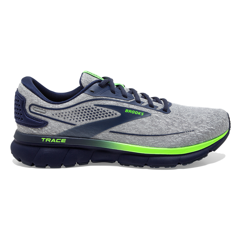 Brooks Trace 2 - Grey - Blue - Green Gecko